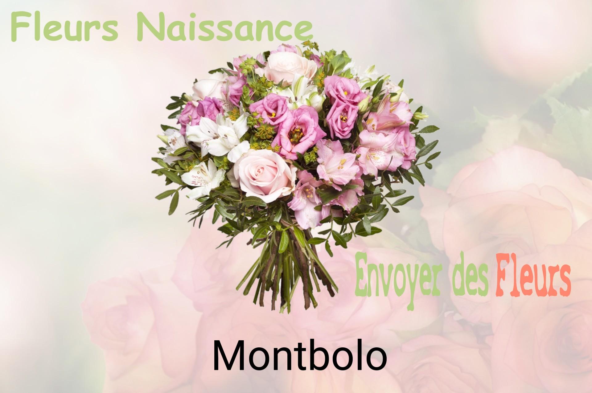 Bouquet de fleurs de naissance livré à Montbolo