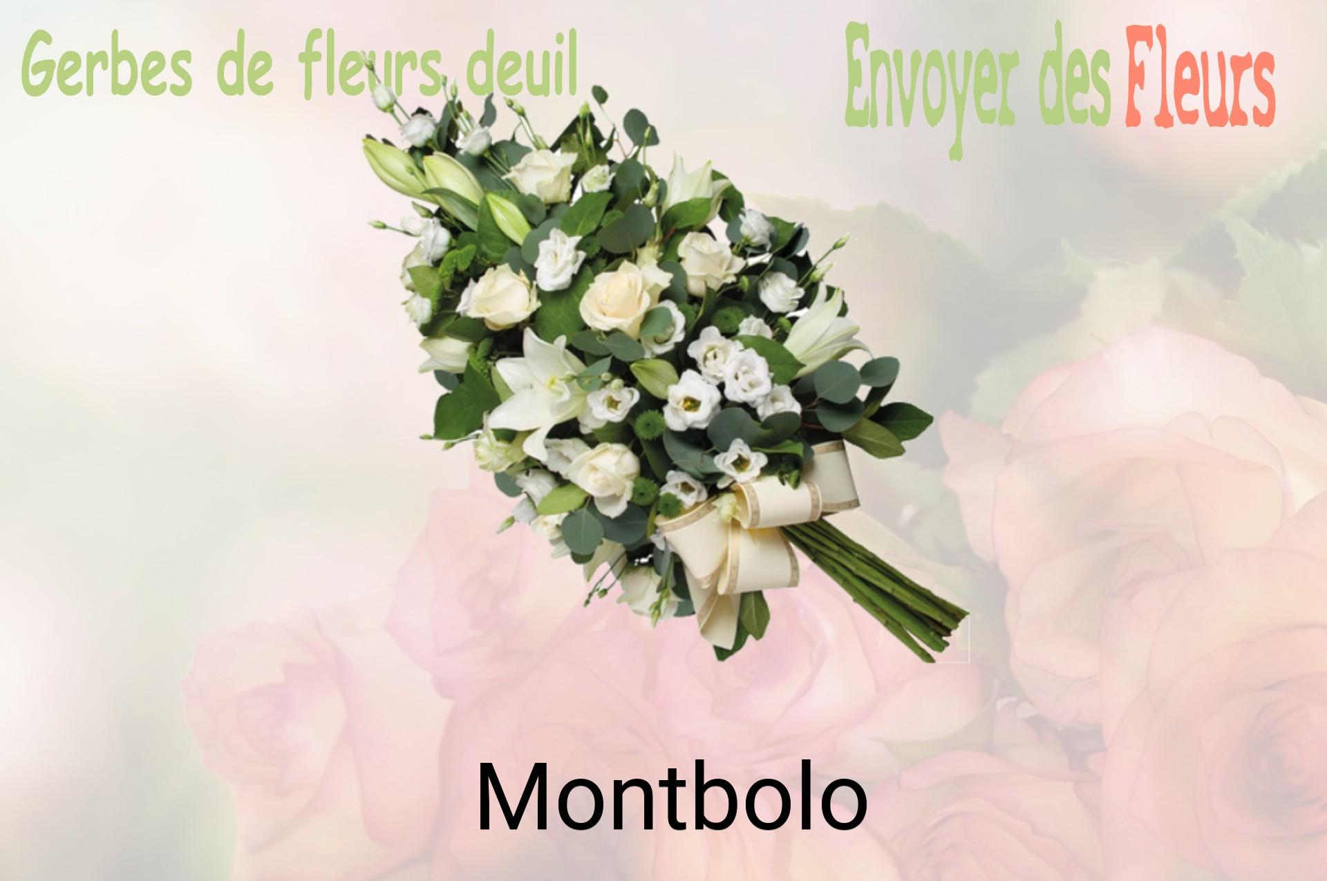 Gerbe de fleurs de deuil livrée à Montbolo